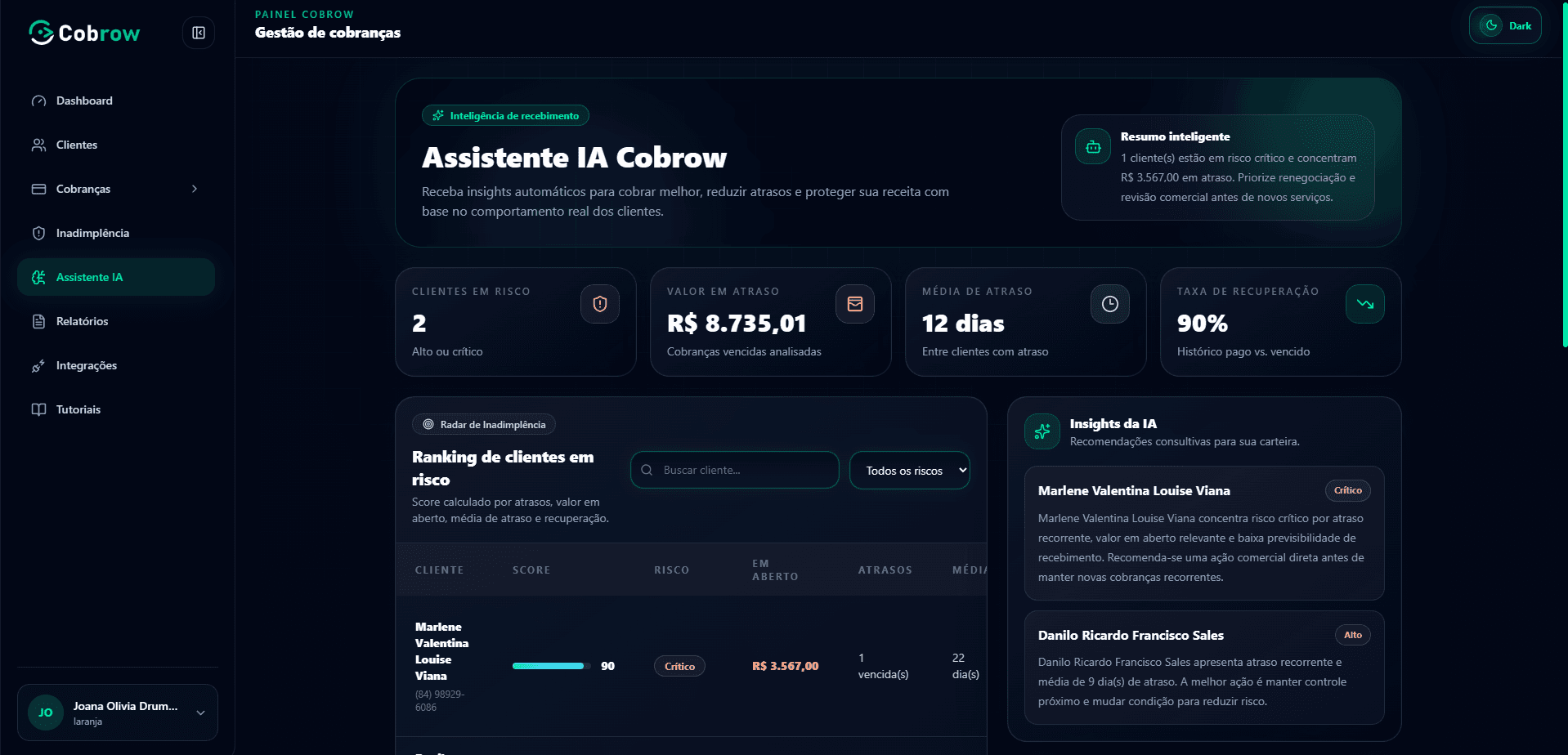 Assistente IA do Cobrow